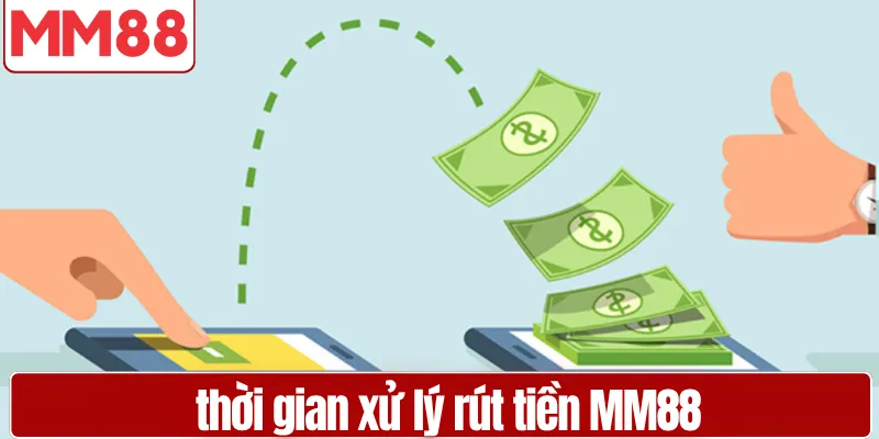 Minh họa thời gian xử lý rút tiền MM88 theo từng phương thức