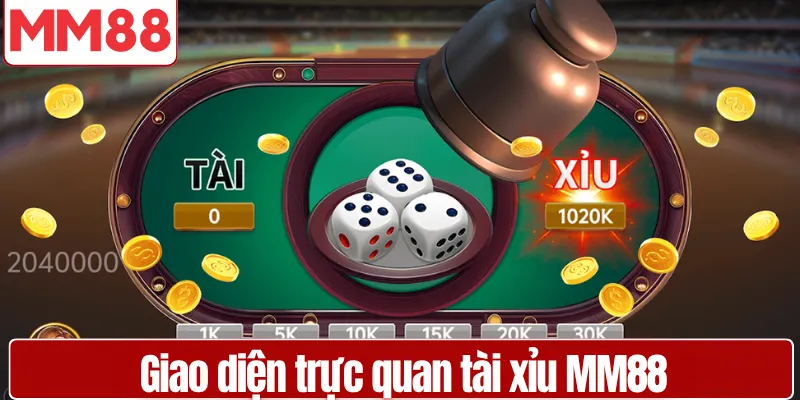 Giao diện trực quan tài xỉu MM88 với bảng cược rõ ràng